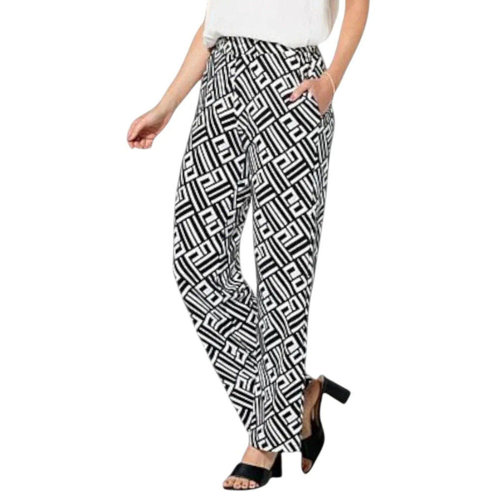 Nina Leonard Women's Straight Leg Pant w/ Pockets Ivory